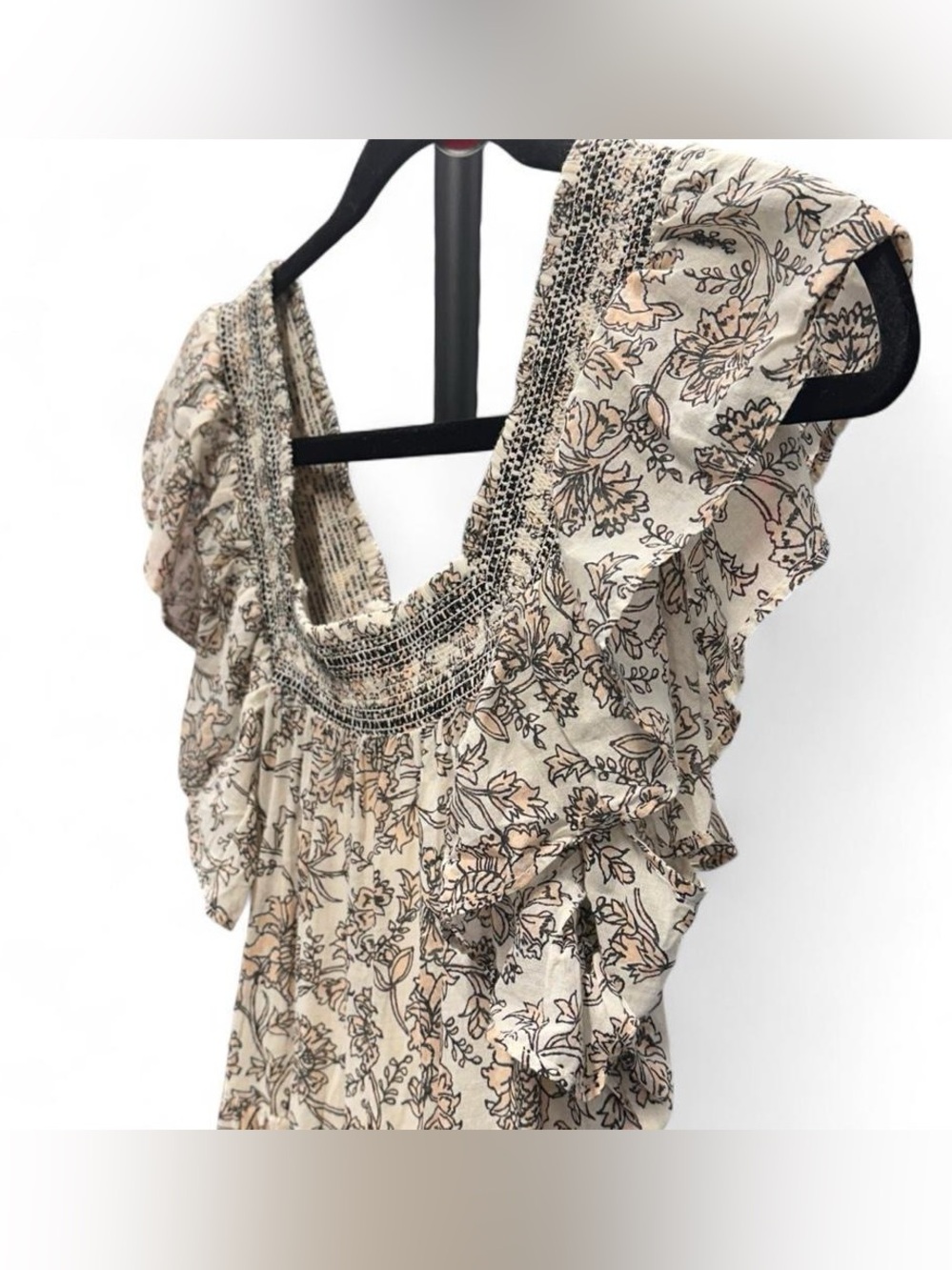 NWT Free People Cream Floral Flowy Maxi‎ Dress MSRP$148 - Picture 4 of 7